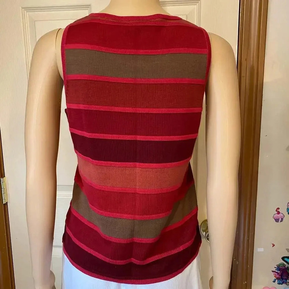 Norton McNaughton Silk blend  Knit Multicolor Tank top women size PS - Picture 2 of 4